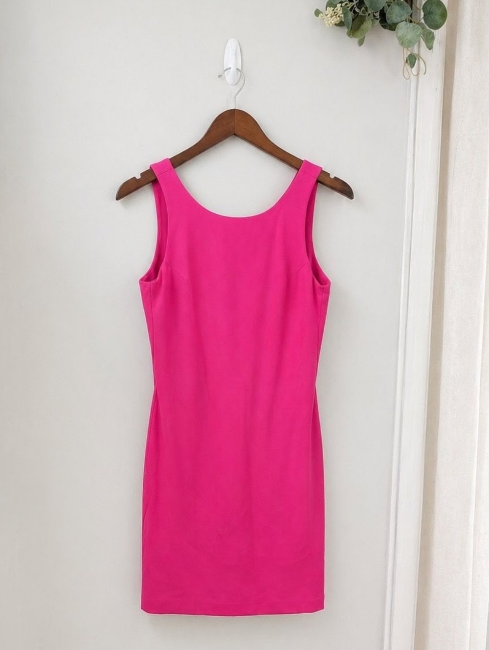 NEW Amanda Uprichard Backless Ponti Dress Hot Pink S Small